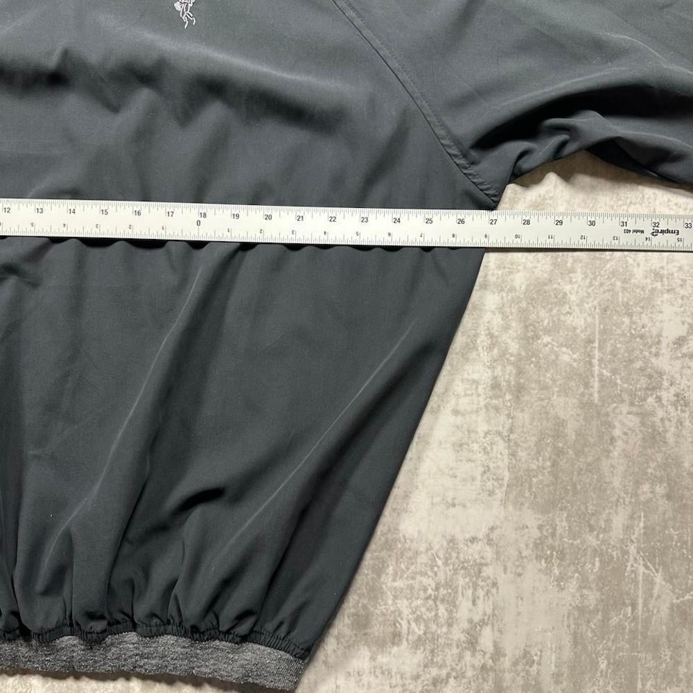 Vintage 90s Ashworth Golf Windbreaker Made in USA Men XL Black V-Neck Pullover - Picture 5 of 7